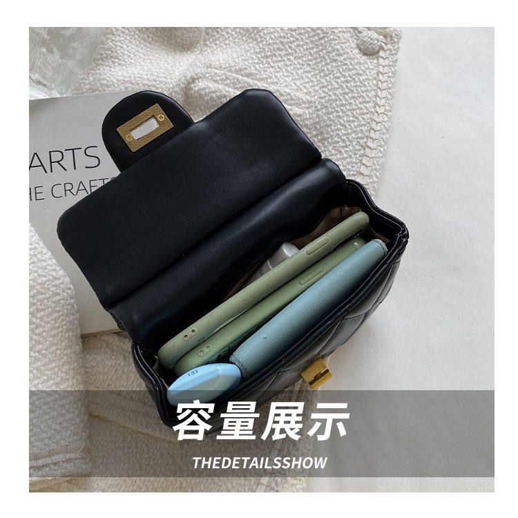 Túi da đeo chéo hình vuông phong cách Hàn Quốc thanh lịch dành cho nữ