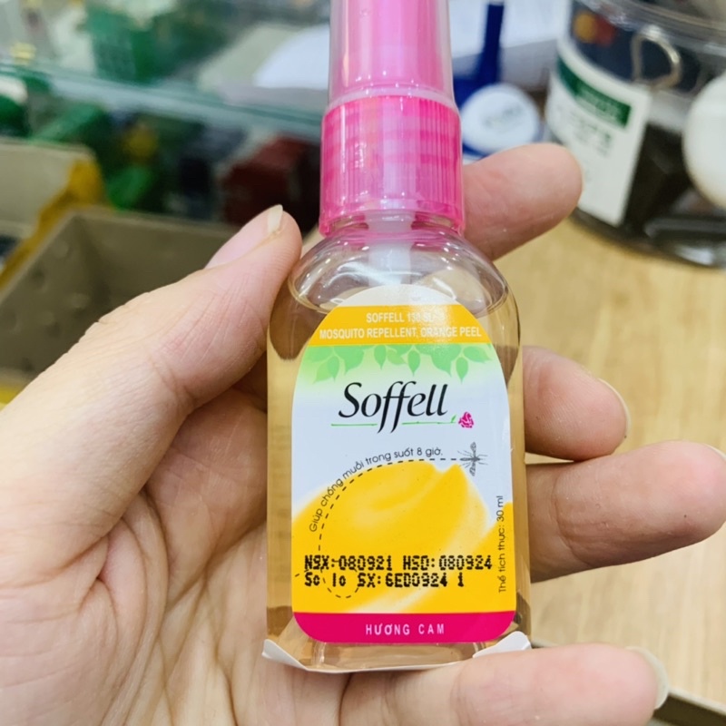 Xịt Chống Muỗi Soffell Hương Hoa, Hương Cam 30ml, 80ml Indonesia