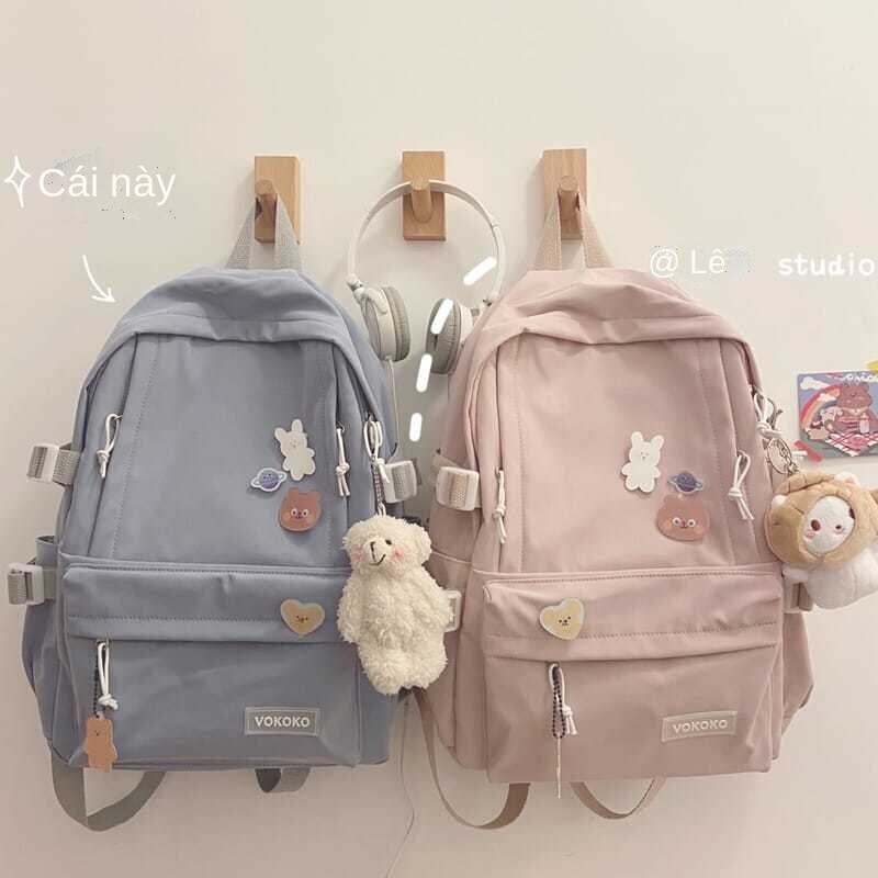 🍋Cặp Sách Nữ Phong Cách Hàn Quốc HarajukuulzzangBa Lô Dễ Phối Đồ Sức Chứa Lớn Dành Cho Học Sinh Trung Học Phổ ThônginsBa Lô Gió Học sinh trung học cơ sở có sức chứa lớn ba lô phù hợp với phong cách ba lô