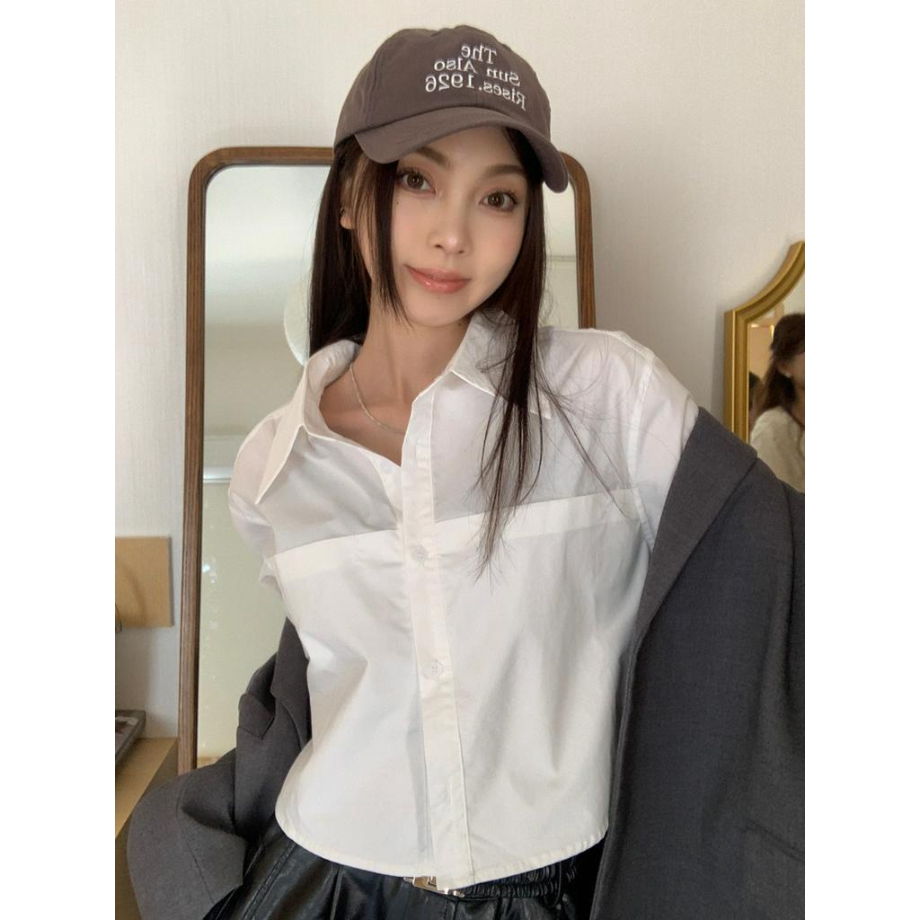Áo Sơ Mi Ngắn Hở Eo Phong Cách Mới Dành Cho Nữ 61239