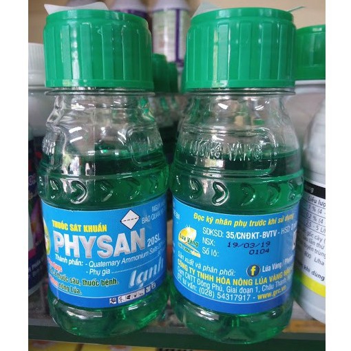 Thuốc sát khuẩn cây trồng PhySan 20SL (chai 100ml) - Diệt vi khuẩn thối nhũn trên phong lan - VTNN Bắc Từ Liêm