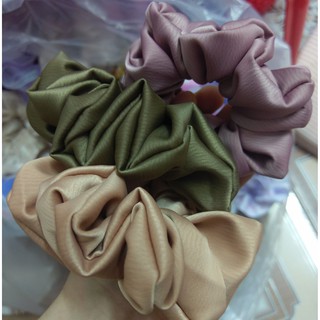 [Hàng Độc Quyền] Cột Tóc Vải Scrunchies độc quyền lụa mango óng ánh