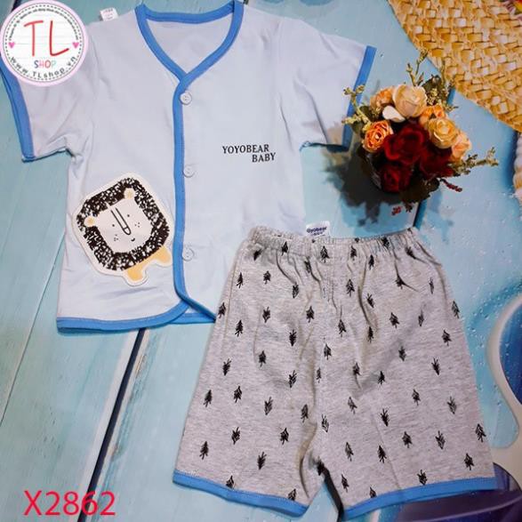 Thời trang trẻ em - Bộ áo quần thun ngắn cho bé hình sư tử baby- Quần áo bé trai - Bộ bé trai - Quần áo bé gái - Bộ bé g