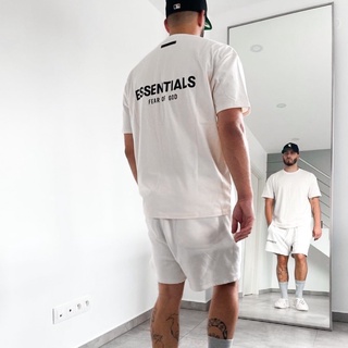 Áo phông unisex tay lỡ essentials, áo local brand in chữ cao su nổi hai màu trắng đen chất liệu cotton, Maybug.official