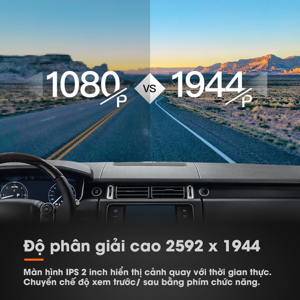 Camera hành trình ô tô 70mai dash cam pro plus a500s/ A500S-1 - độ phân giải 1944p siêu nét - BẢN QUỐC TẾ