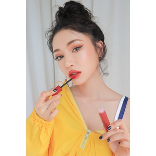 Son 3CE Soft Lip Lacquer Màu Explicit Hồng Đỏ Đất
