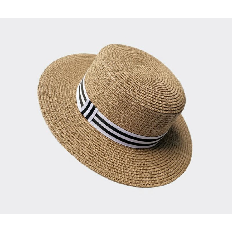 Nón cao bồi cói nam nữ Mũ phớt cowboy cao bồi vành phẳng đi biển đẹp thoáng mát Lh0917399527
