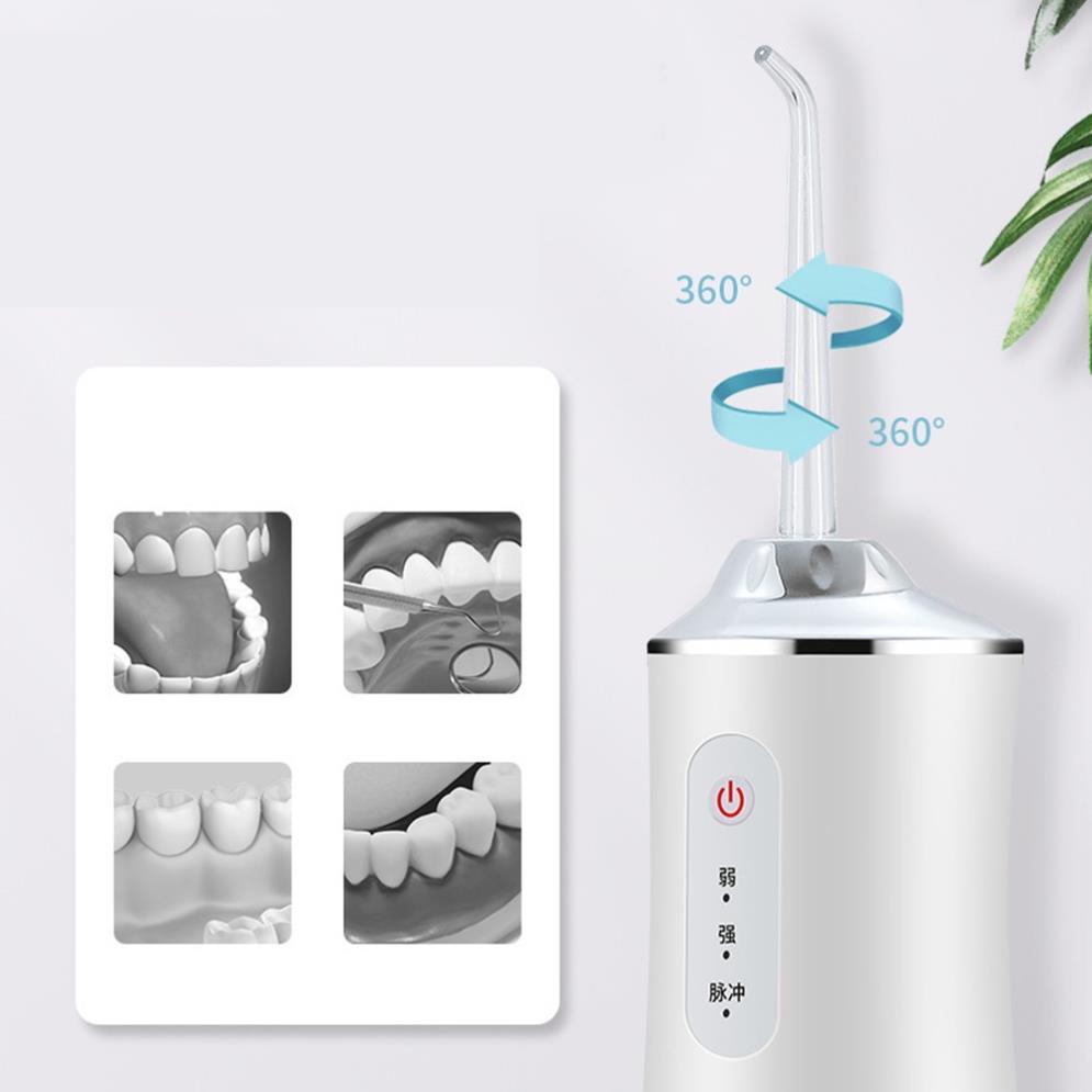 Máy tăm nước cầm tay Oral Irrigator tăm nước vệ sinh răng miệng cực sạch sạch công nghệ Châu Âu