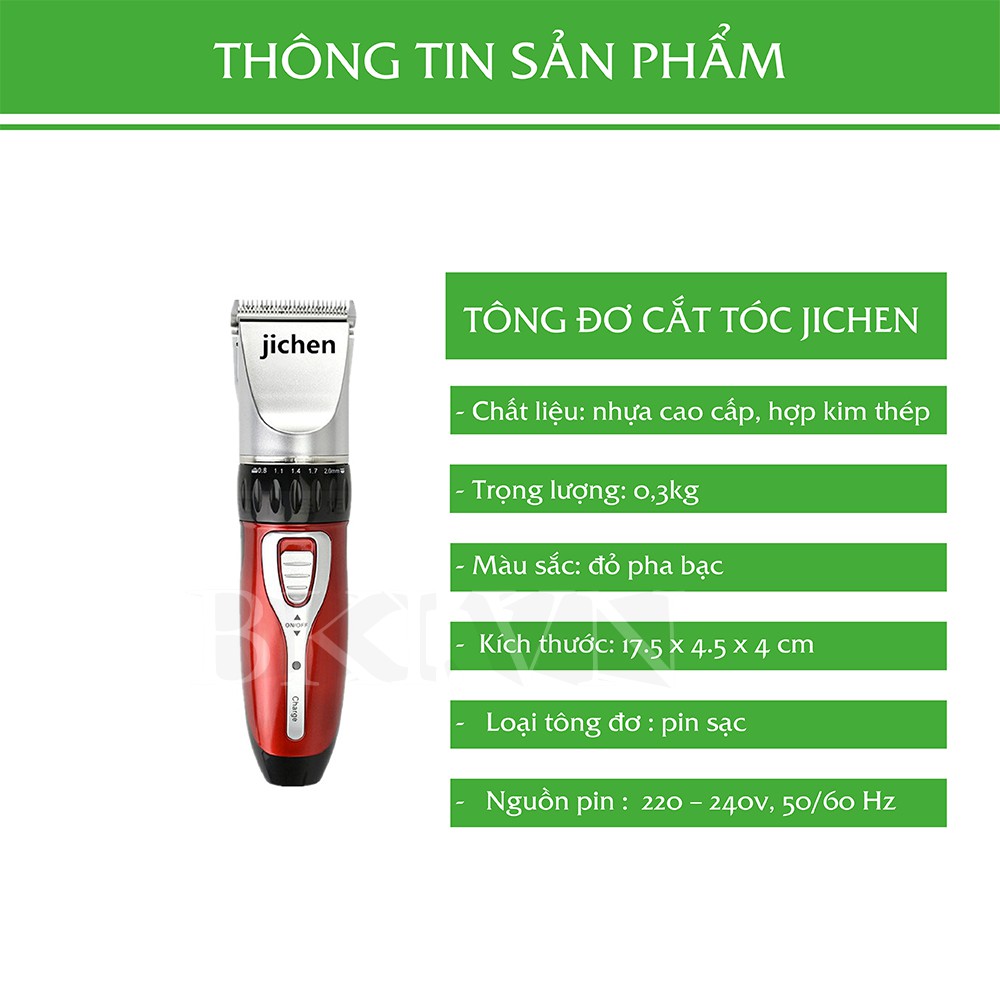 Tông Đơ Cắt Tóc Gia Đình JiChen-0817 Đa Năng