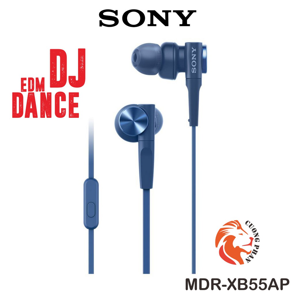 Tai Nghe Nhét Tai Extra Bass Sony MDR-XB55AP - Âm Bass Mạnh - Bảo Hành Chính Hãng 12 Tháng