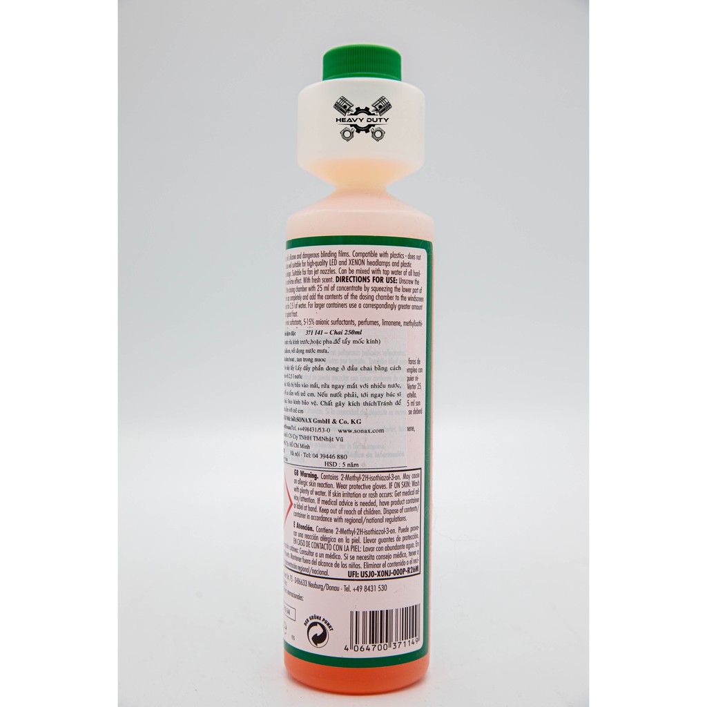 Nước Rửa Kính Đậm Đặc Pha Tỉ Lệ 1:100 -  SONAX Clear View 1:100 Concentrate 371141 250ml