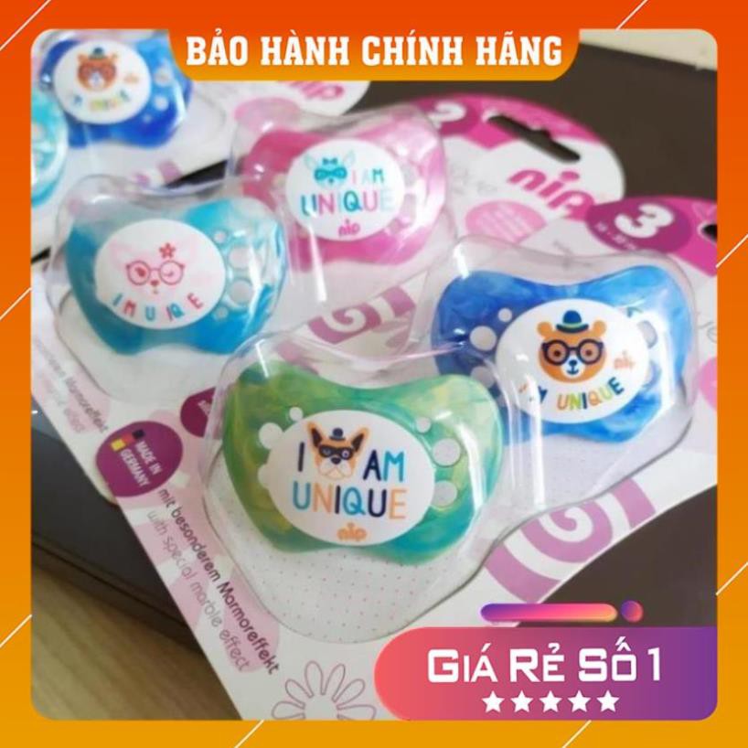 Ti ngậm chỉnh nha VÂN ĐÁ Nip Unique chống hô an toàn cho bé (không quai)