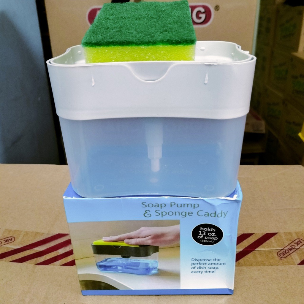 Hộp đựng nước rửa chén và miếng rửa chén bát 2 in 1