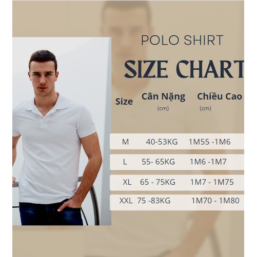 Áo Polo Nam Cổ Bẻ Sọc Ngang Ngực Phối Màu Trắng Xanh Chất Liệu Cá Sấu Cotton Xuất Xịn - AC153