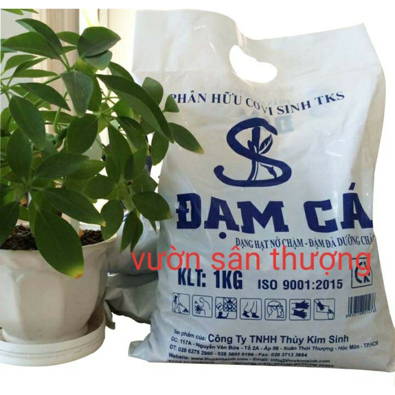 Gói 1kg Phân Đạm Cá Hữu Cơ Cao Cấp Có Kèm Vi Sinh vật Có Lợi