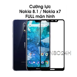 Kính Cường Lực 5D Cho Nokia 7.1 Plus / Nokia X7 / Nokia 8.1 Tặng keo chống hở mép