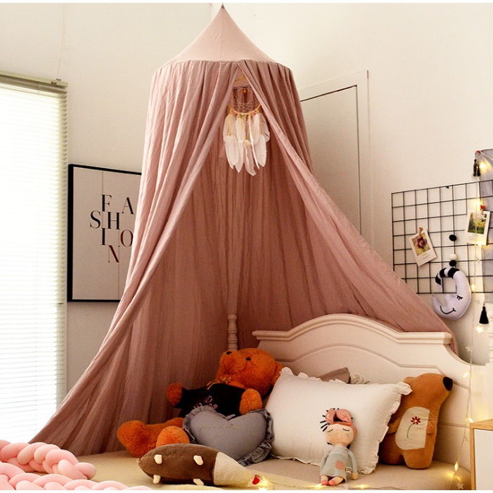 Baby Canopy Bed Canopy Baby Bed Curtain Hanging Round Princess Insect Net Mosquito Net for Nursery and Playroom Decoration, Height 250 Cm Bed Canopy Bed Canopy Mosquito Bed Canopy Single Bed Canopy Bed Canopy Kids Kids Bed Tent Canopy Canopy for Bed JP1