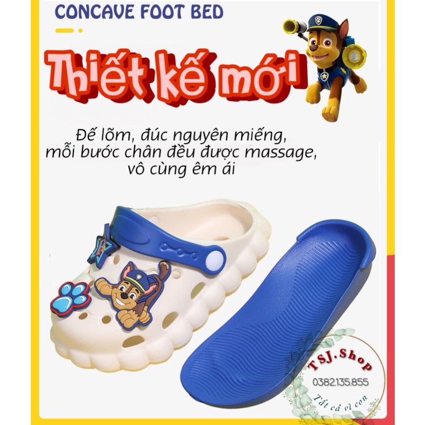 Dép sục Crocs trẻ em hình chú chó cứu hộ Paw Patrol chính hãng mẫu mới nhất 2022