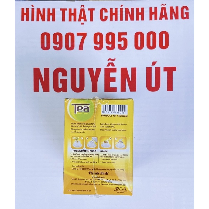 trà gừng mật ong thanh bình hộp 20 gói x 16g