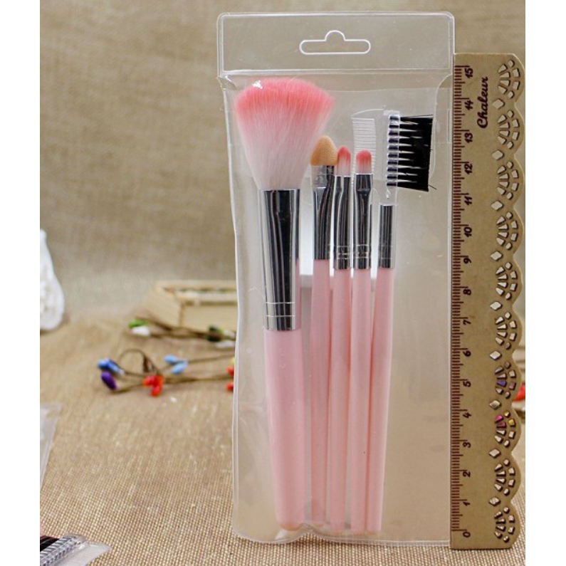 Bộ Cọ Trang Điểm 5 Món Tiện Lợi Màu Hồng 🍑 Peach.Beauty 🍑 | BigBuy360 - bigbuy360.vn