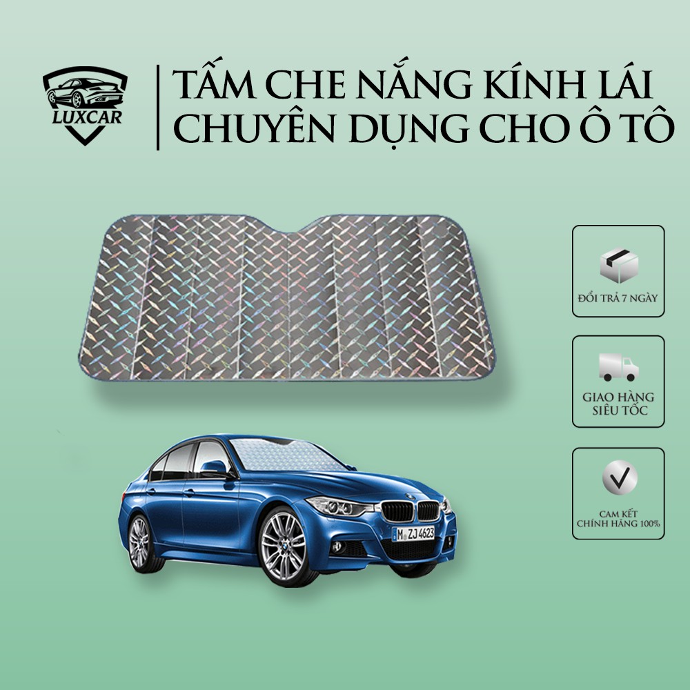 Tấm che nắng kính lái chuyên dụng cho ô tô | Tấm che lót bạc cách nhiệt LUXCAR thiết gắn tiện lợi,dễ gấp gọn