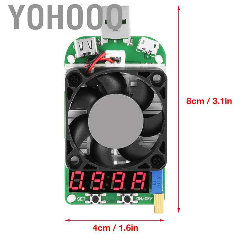 Yohooo LD35 USB Electronic Load Digital Battery Test Resistor Voltage Current Meter