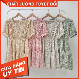 Đầm Nữ Hoa Nhí Chun Eo /hình thật