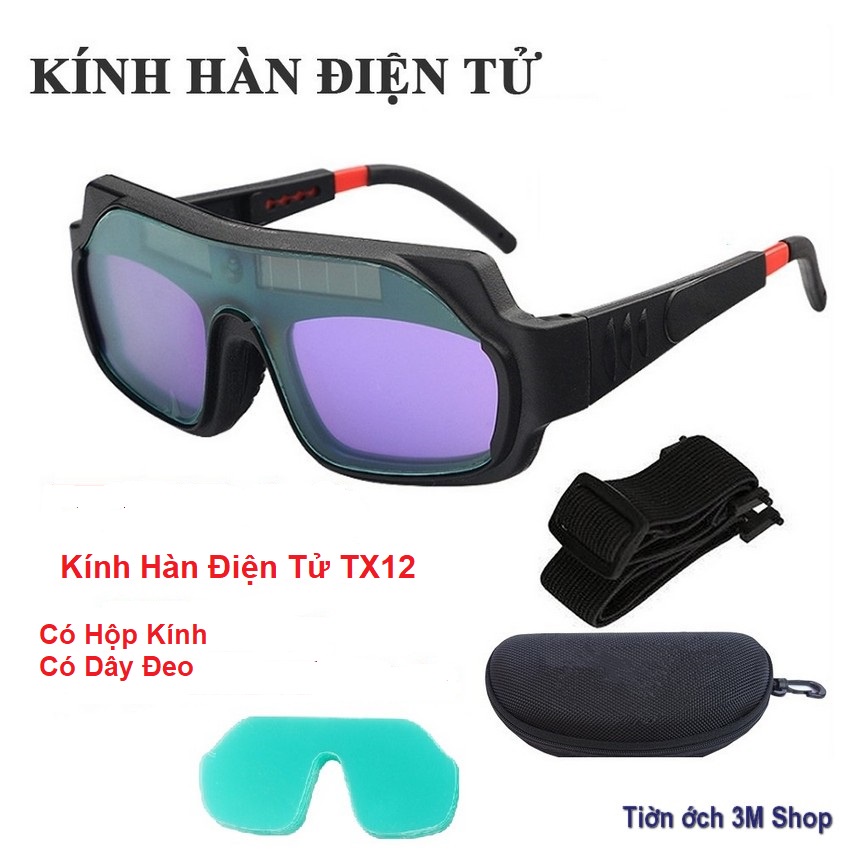 ComBo  Kính Hàn Điện Tử Kèm Bộ Mặt Nạ Phòng Độc Chống Khói Hàn