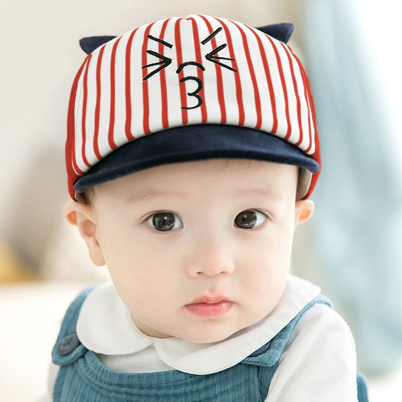 Mũ lưỡi trai cotton mềm họa tiết dễ thương cho trẻ sơ sinh 6 tháng - 2 tuổi M16