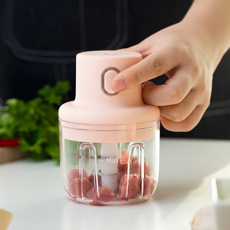 Máy xay tỏi ớt cầm tay sạc điện công suất 45w, Máy xay thực phẩm đa năng không dây 250ml