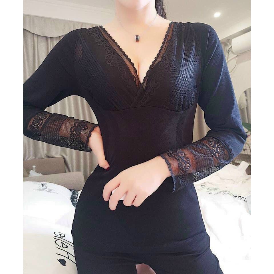 Áo giữ nhiệt pha ren nhiều kiểu