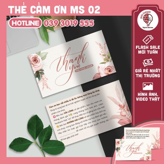 1000 Thẻ Cảm Ơn, Thẻ Cảm Ơn Khách Hàng Siêu Xinh - Mã Số 02