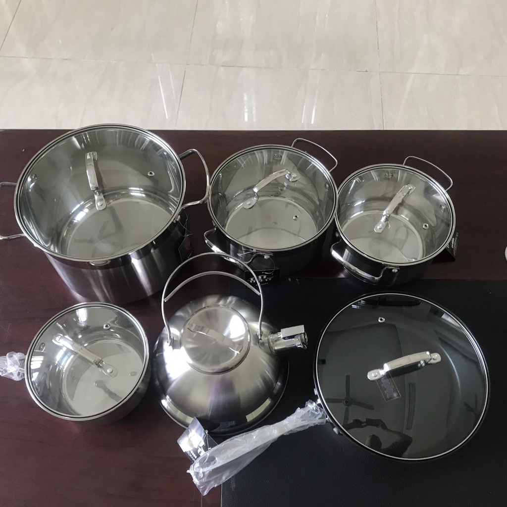 Bộ Nồi Đức KAISA VILLA gồm 6 Món 12 ChiI Tiết Đáy 5 Lớp P