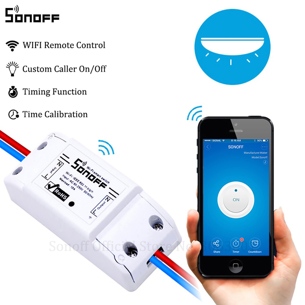 Sonoff Basic bản Quốc tế (Tiếng Anh) - Công tắc thông minh điều khiển qua Wifi 3G 4G