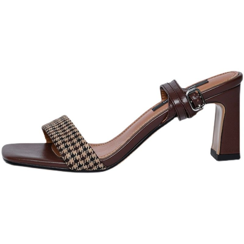 Giày Cao Gót 7cm Thiết Kế Dây Cột Thời Trang Cho Nữ