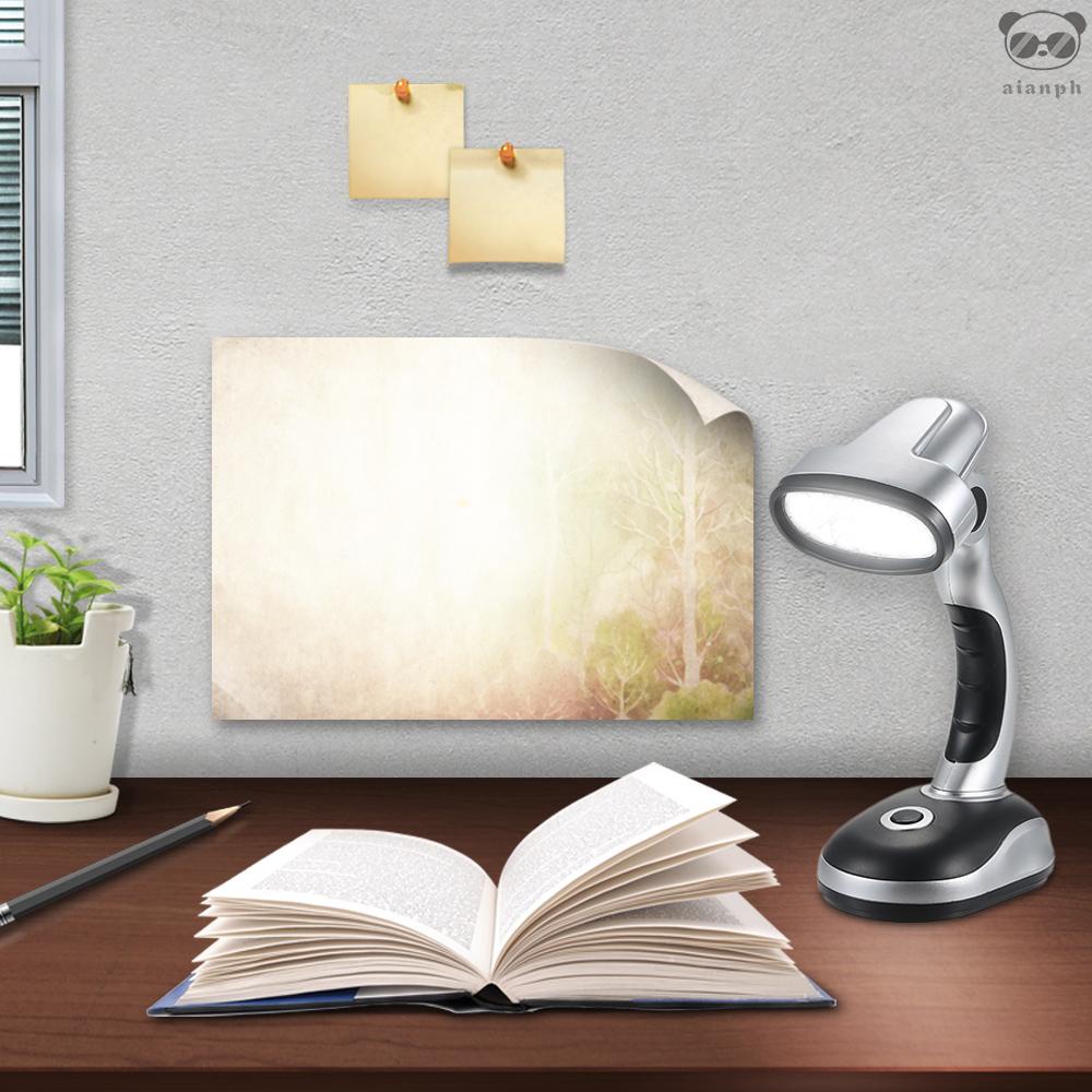 Đèn Để Bàn 12 Bóng LED 3 * AA Dùng Pin Có Thể Điều Chỉnh Góc Dùng Cho Làm Việc
