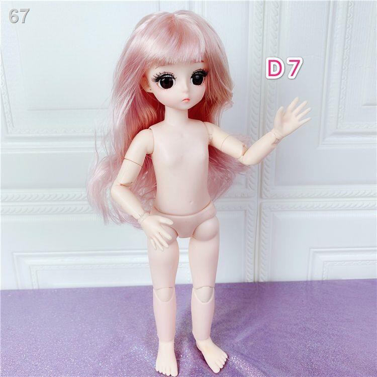 New Big Dream Li búp bê Barbie cô gái chơi nhà đồ BJD 3D mắt thật thay đổi trang điểm 6 bé 4D lông miI