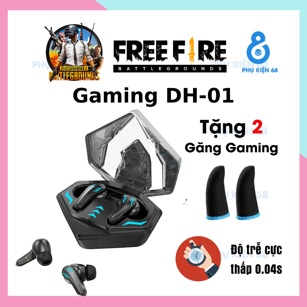 Tai Nghe Gaming Bluetooth DH-01 TWS Bluetooth 5.2 - Có Mic Độ Trễ Cực Thấp Khi Chơi Game Dành Cho Game Thủ