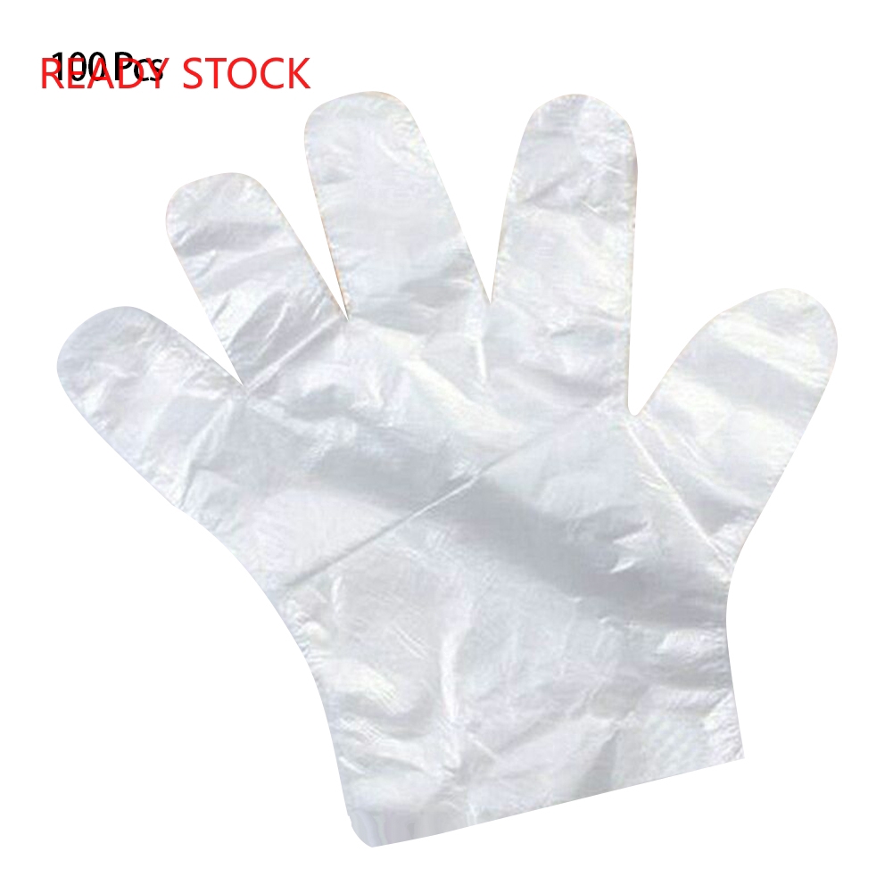 Set 100 găng tay nhựa dùng một lần trong suốt chất liệu ECO cấp thực phẩm