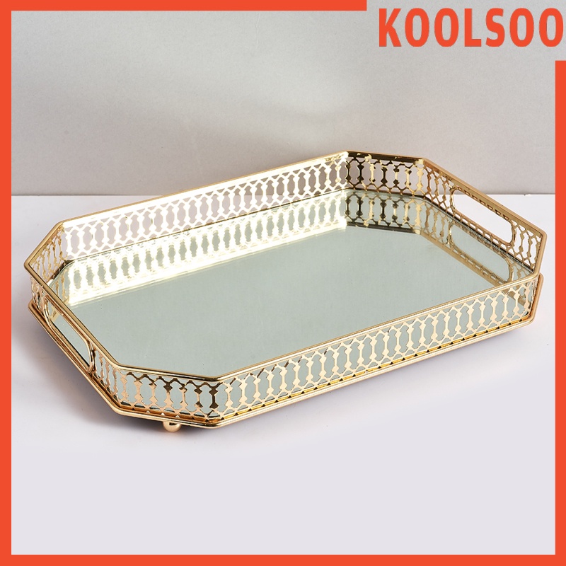 Khay Đựng Mỹ Phẩm / Trang Sức Hình Chữ Nhật Tráng Gương Phong Cách Vintage Trang Trí Phòng Khách / Phòng Ngủ / Tiệc Cưới