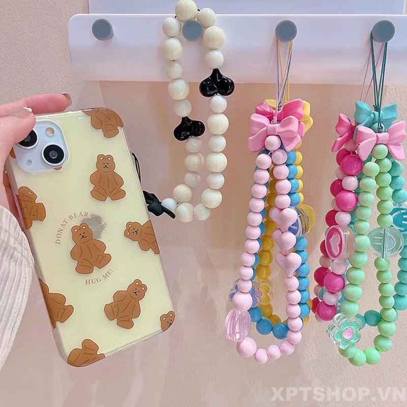 Vòng Đeo Tay Chống Thất Lạc Gắn Nơ Trang Trí Dễ Thương Cho Điện Thoại Apple Huawei glory Android