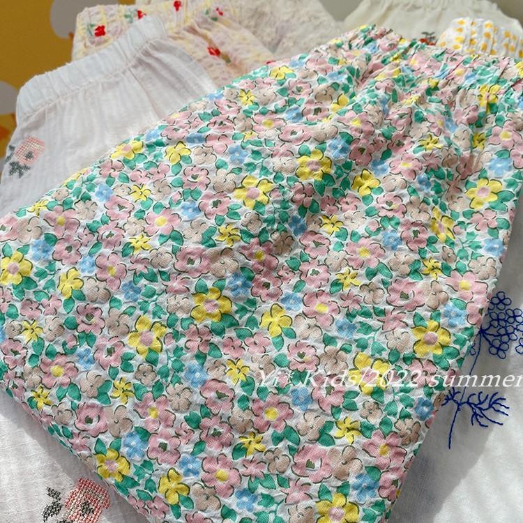 [Babycat] Hàng Có Sẵn Bán Chạy Quần Cotton Dáng Rộng Thêu Hoa Siêu Nhẹ Chống Muỗi Phong Cách Nhật Hàn Mới Cho Bé Gái Ngoài Trời