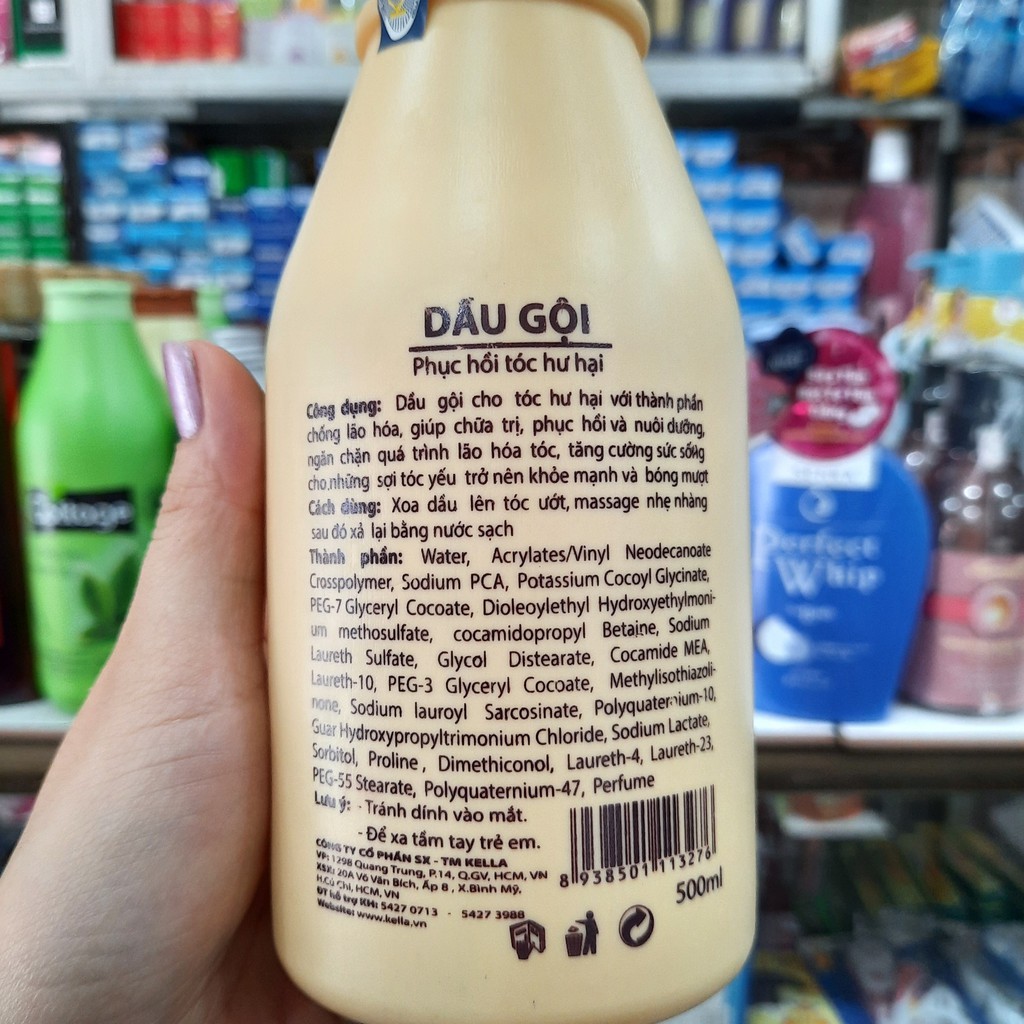 Dầu gội phục hồi tóc hư tổn Kella Revitalizing Shampoo 500ml
