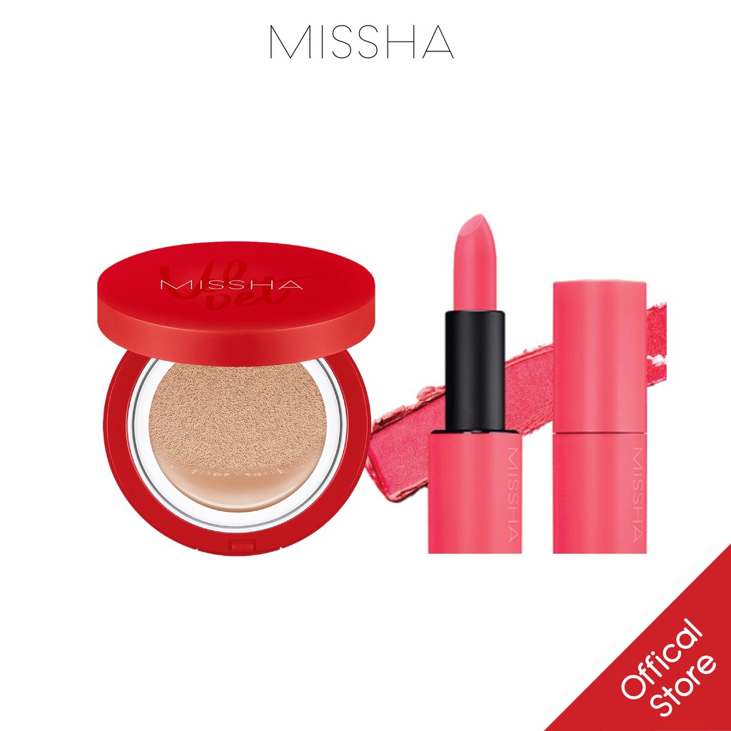 Son Lì MISSHA Dare Rouge 3.5g + Missha Velvet Finish Cushion SPF50+ PA+++ 15g