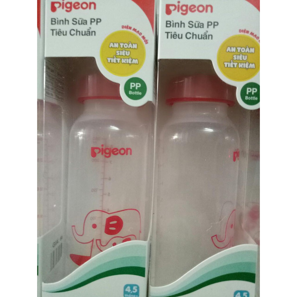 Bình sữa Pigeon 120ml / 240ml cổ hẹp PP tiêu chuẩn