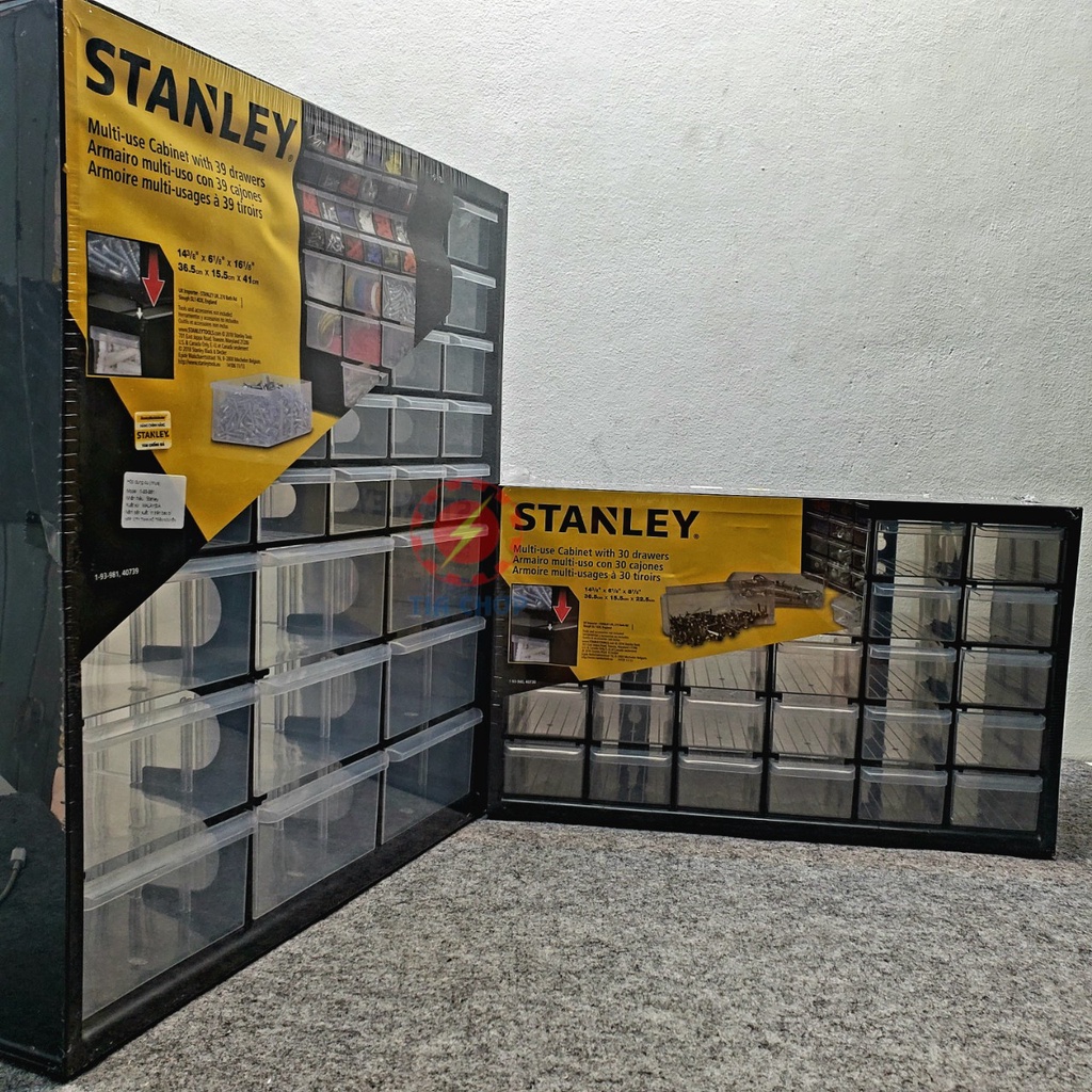 Tủ linh kiện 30 ngăn Stanley 1-93-980 hộp đồ nghề tủ locker mini chứa đựng dụng cụ linh kiện điện tử, phụ kiện, cơ khí