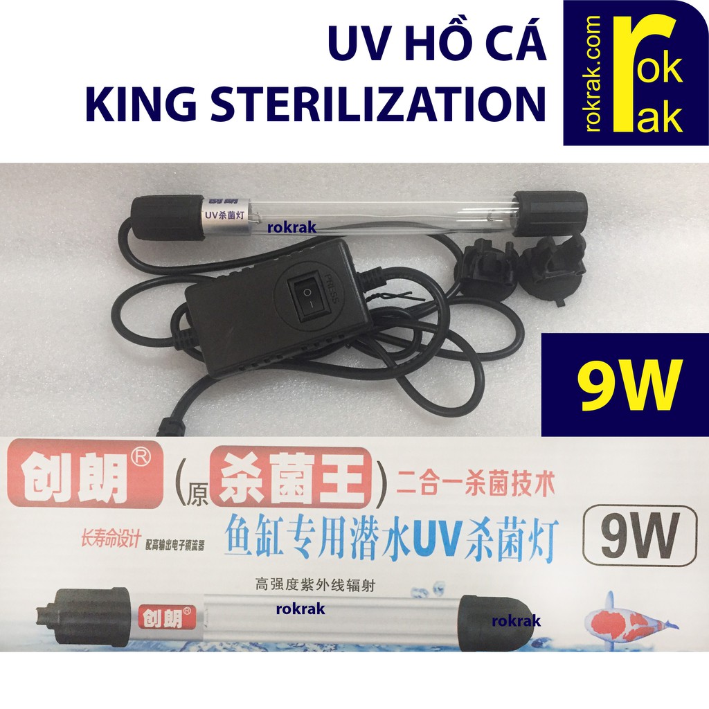 GIÁ SỈ-Đèn UV hồ cá King Sterilization 9W cho bộ lọc khử nước xanh