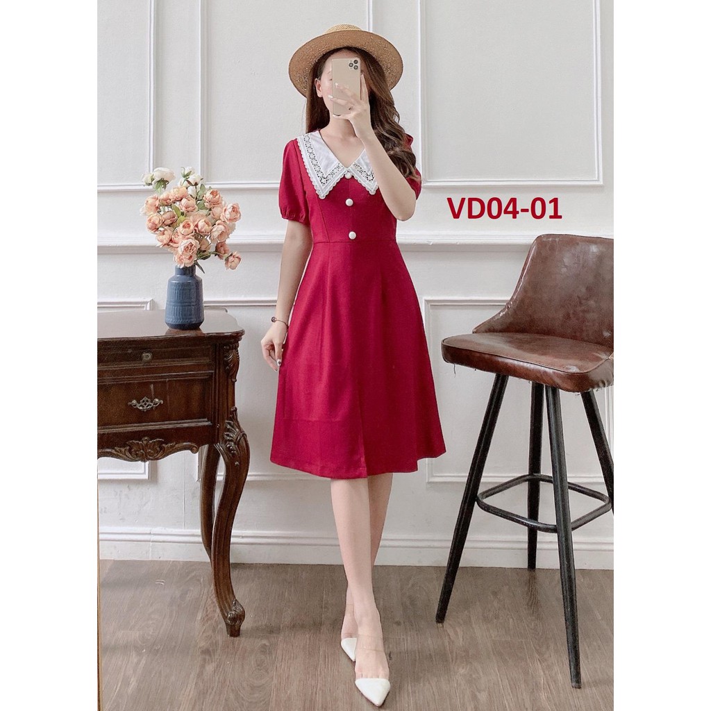 VÁY XÒA DÁNG VẢI ĐŨI MÁT KIỂU NHÚN CÓ ĐỘ CO GIÃN