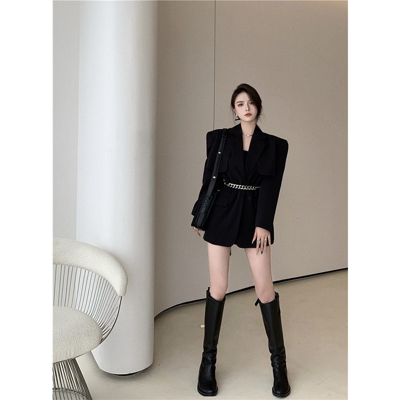 Áo Khoác Vest Phong Cách Hàn Quốc Thời Trang Xuân Thu Cho Nữ