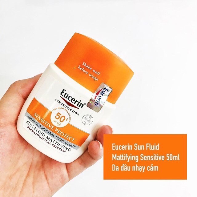 Kem Chống Nắng Eucerin Sun Fluid Mattifying SPF 50+ chai 50ml